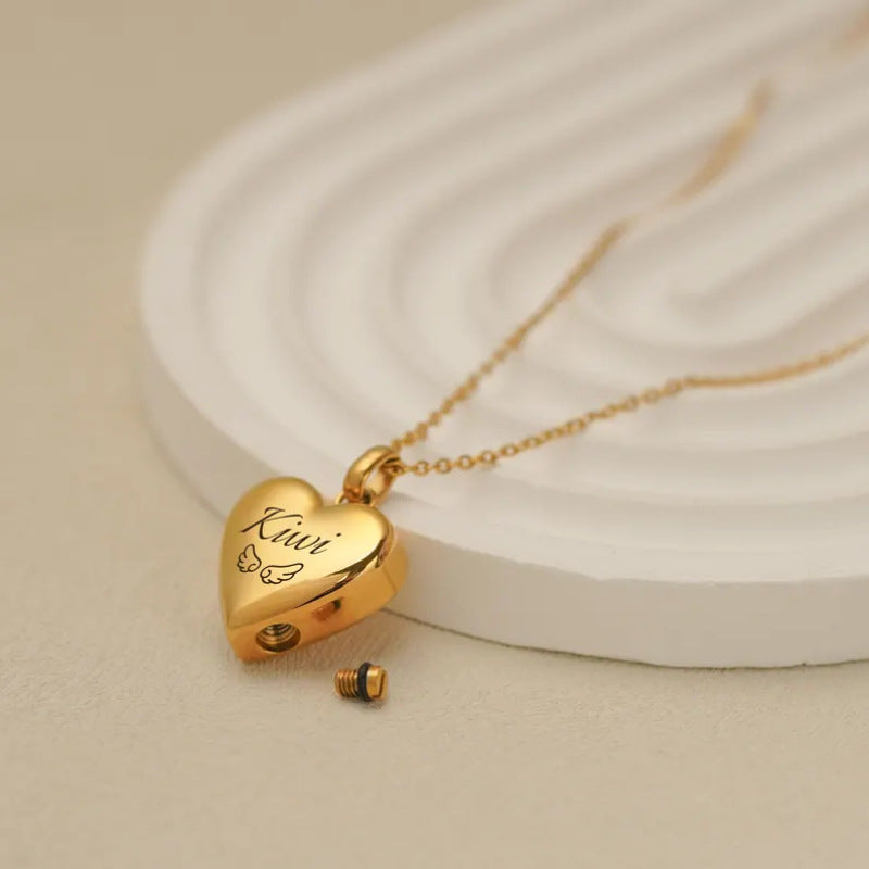 Stainless Steel Engraved Pet Photo Necklace